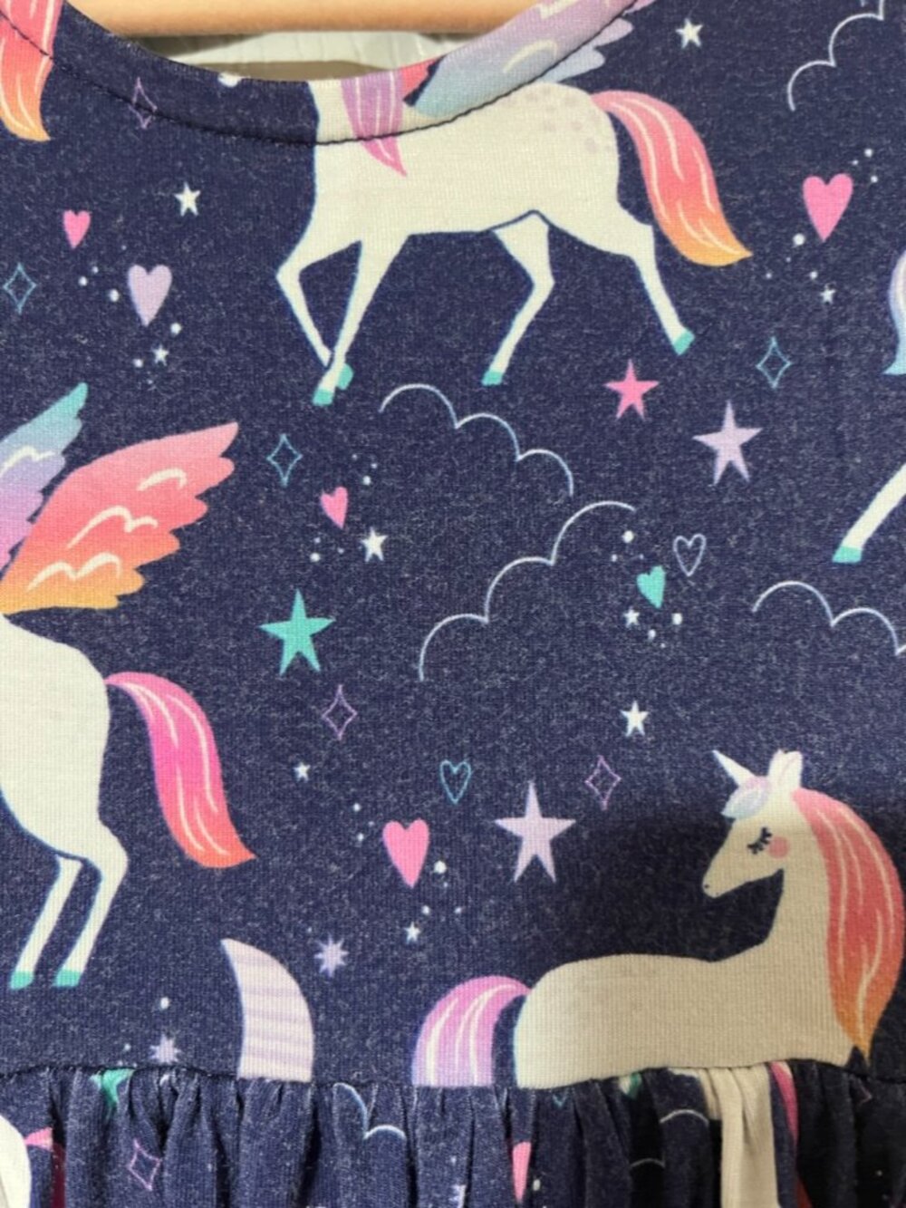 Magical Unicorn Little Sleepies Bodysuit Dress 6-12m - Picture 3 of 3